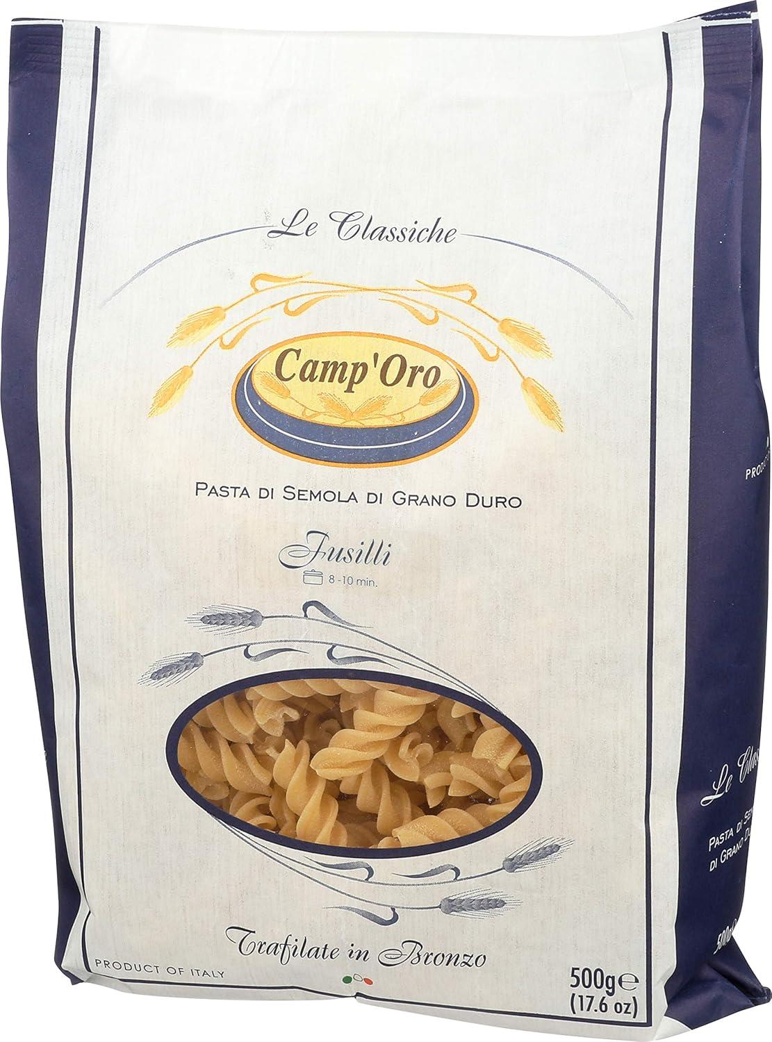 image:imageCampOro Le Classiche Curled Fusilli Italian Pasta with Bronze Die Cut Technique 176 Ounce Pack of 1232 Ounce Pack of 1