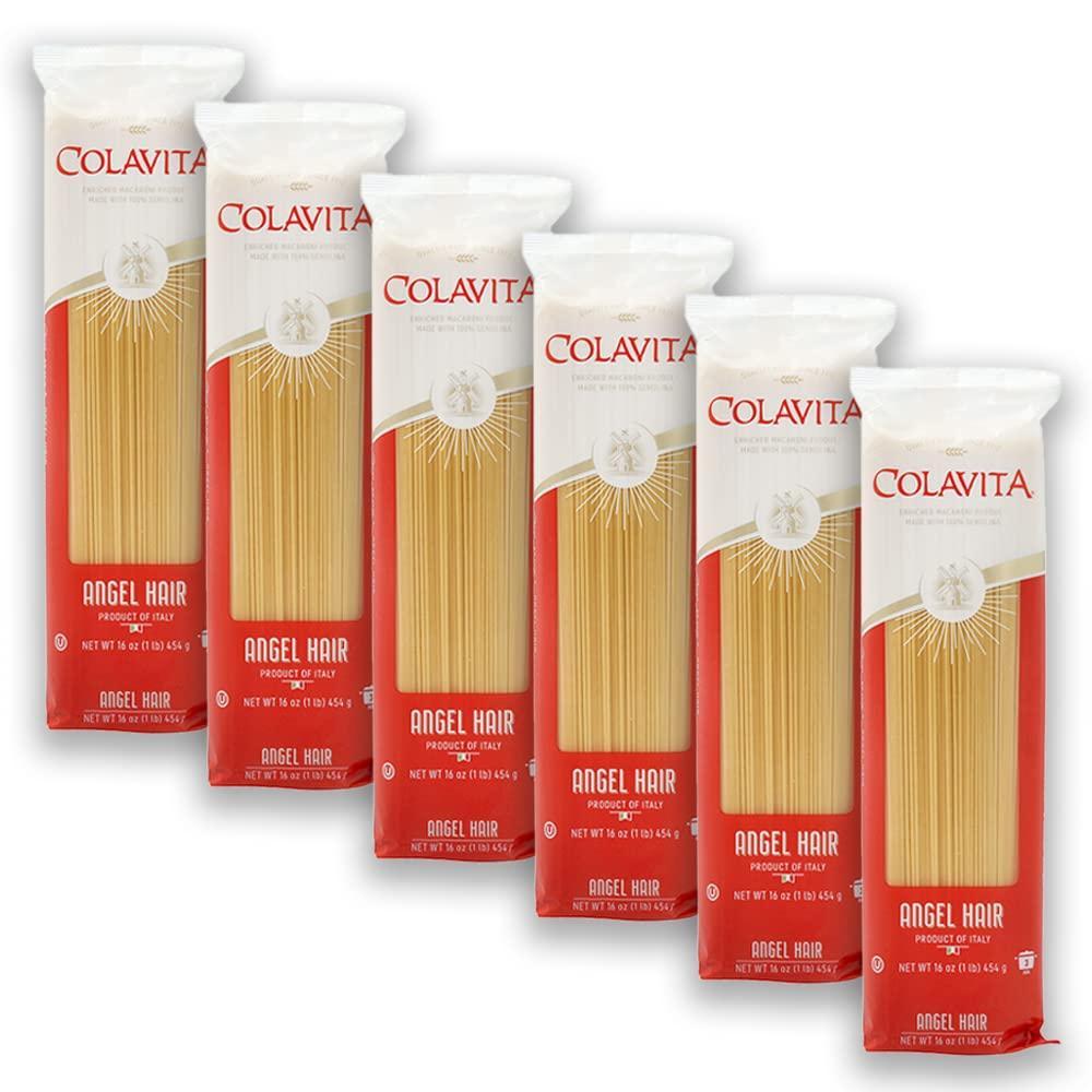 image:imageColavita Capellini Pasta Pack of 6 1lb Bags Authentic Italian Angel Hair Pasta Made with 100 Durum Wheat Semolina Perfect for Light Sauces Soups and Gourmet Dishes