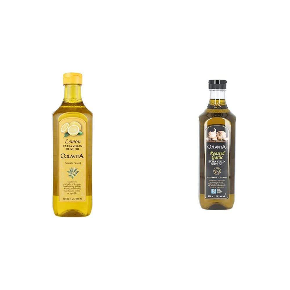 image:imageColavita Lemon Extra Virgin Olive Oil 32 oz amp Roasted Garlic Extra Virgin Olive Oil Low FODMAP 32 Fl Oz Pack of 132 Fl Oz Pack of 1