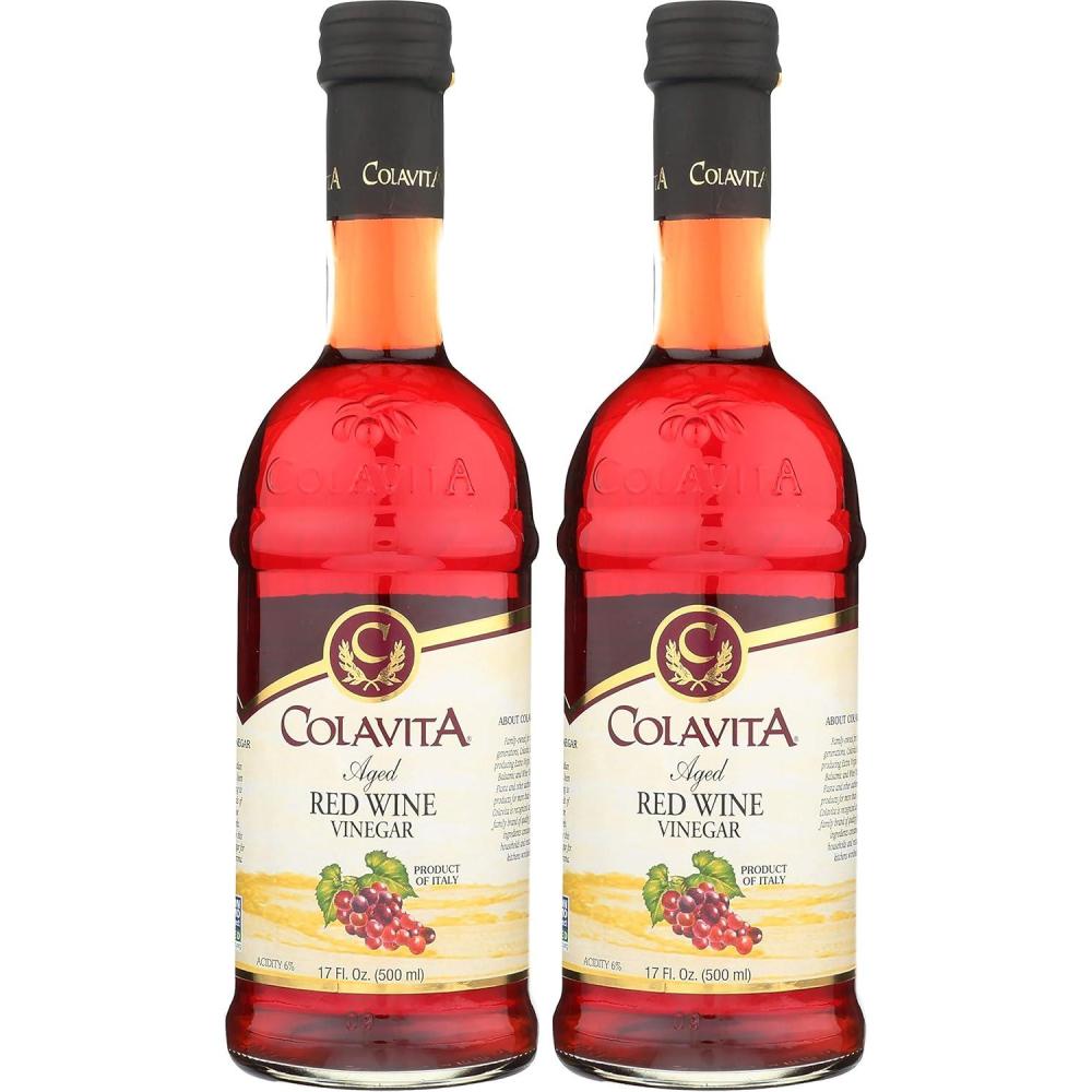 image:imageColavita Red Wine Vinegar Red Wine Vinegar Pack of 2 Glass BottleRed
