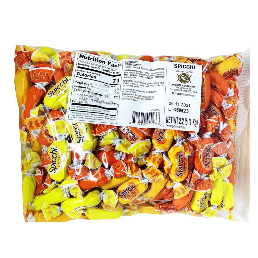 image:imageFida Sorrento Spicchi Traditional Italian Hard Candy 2lb BoxCitrus