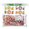 Fida Jumbo Bonelle Italian Jelly Candy Wrapped, 2lb(Assorted Flavors)