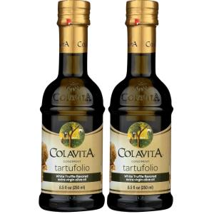 Colavita Flavored EVOO – Tartufolio Condiment, White Truffle Flavored Extra Virgin Olive Oil, 8.5oz Glass Bottle(8.5 Fl Oz (Pack of 2))