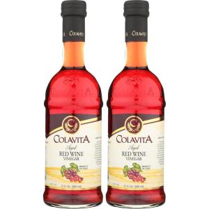 Colavita Red Wine Vinegar Red Wine Vinegar Pack of 2 Glass Bottle(Red)