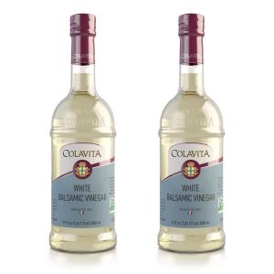 Colavita White Balsamic Vinegar, 2 Count(Pack of 1)(White Wine)