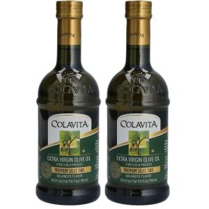 Colavita Premium Selection Extra Virgin Olive Oil Glass Bottle 25.5 Fl Oz(25.5 Ounce Glass (Pack of 2))