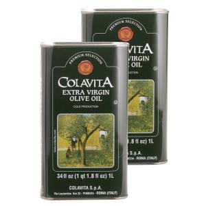 Colavita Premium Selection Extra Virgin Olive Oil 34 oz Tins (Pack of 2)