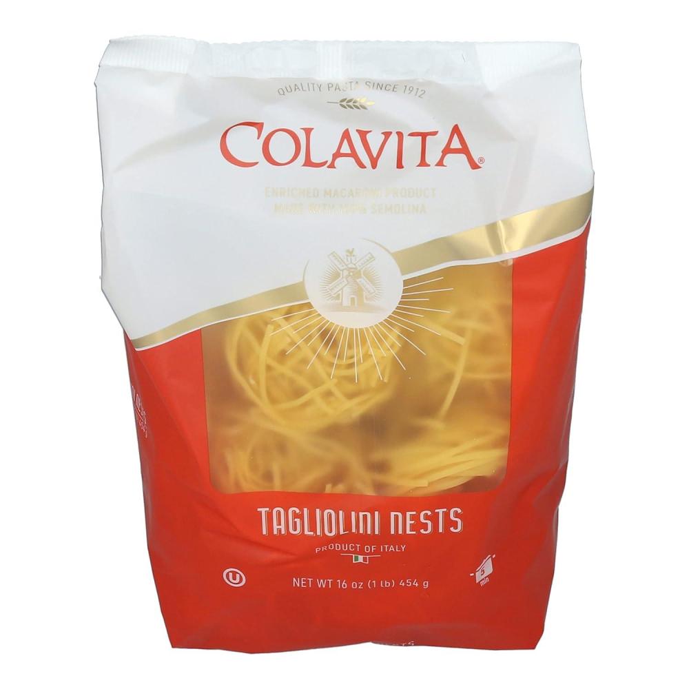 image:imageColavita GreenWhite Tagliolini Nest Vibrant DuoToned Pasta Add Color amp Flavor to Your Dishes Pack of 10